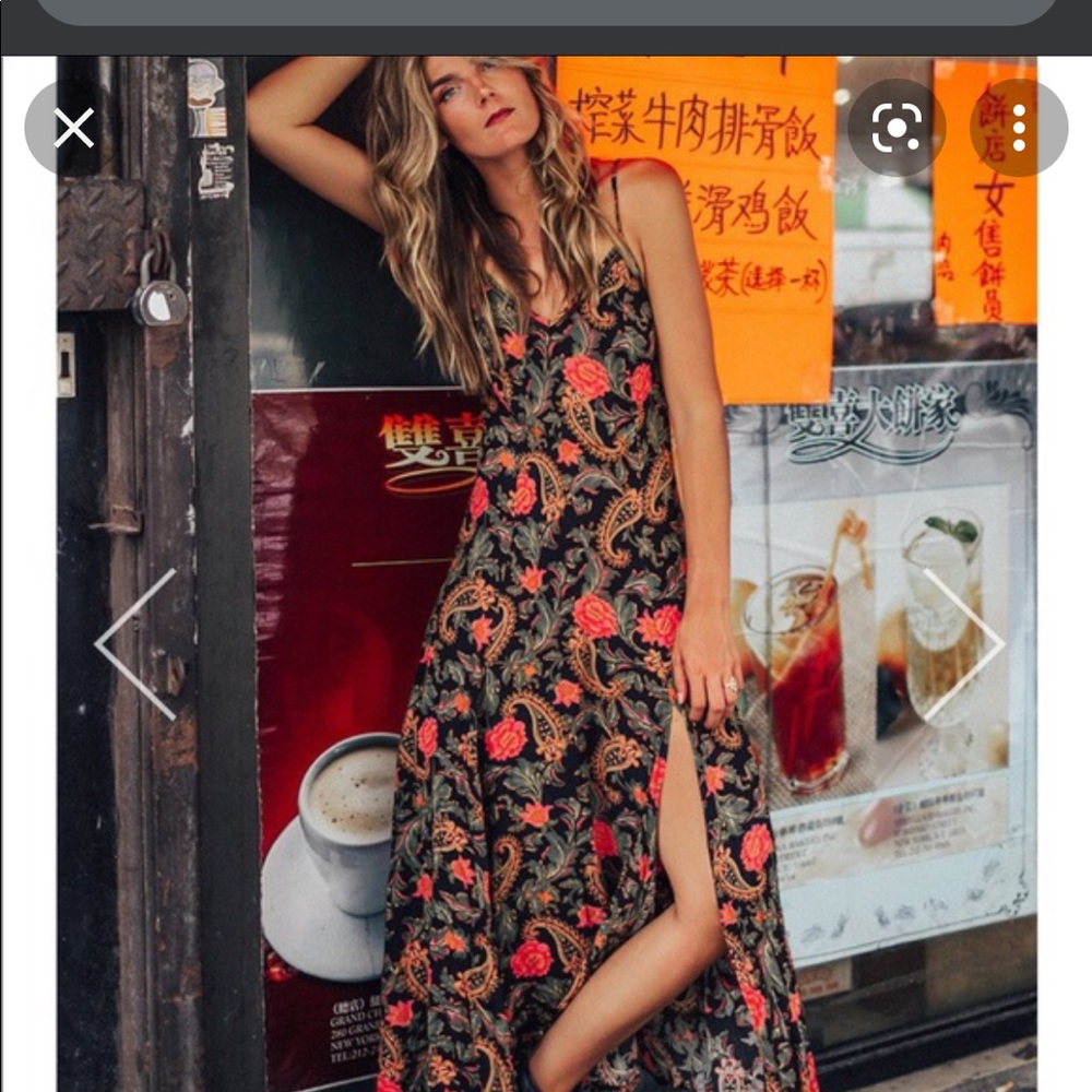 Spell Ettiene Noir straps gown NWT XL
